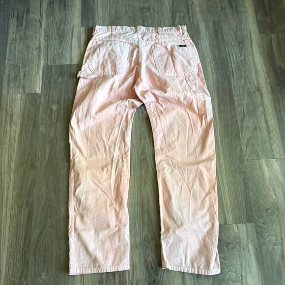 Vintage 1980s Pink Dee Cee Painter Carpenter Workwear Pants 30x29 Black Tint(?) - Picture 3 of 6